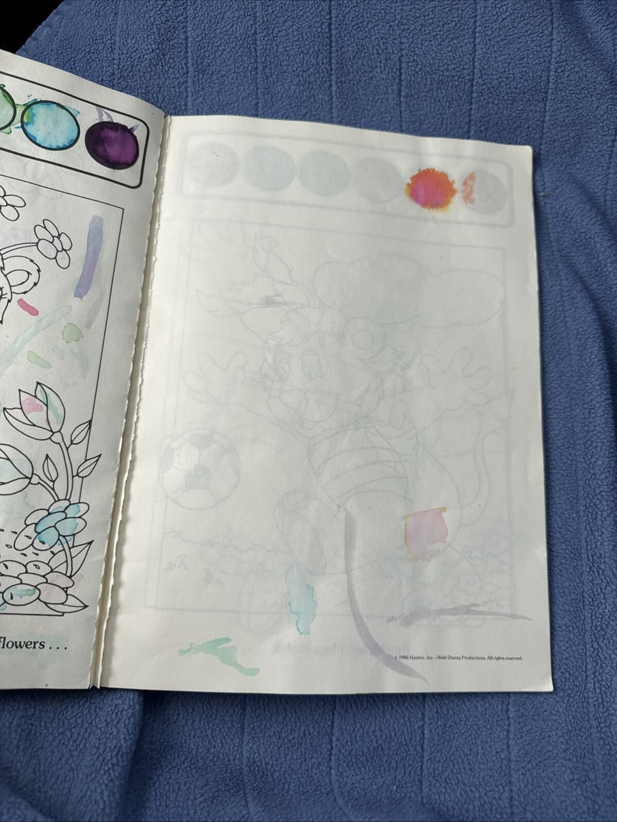 Disney Wuzzles Watercolor Paint Box Activity Book VTG 1986 READ 4