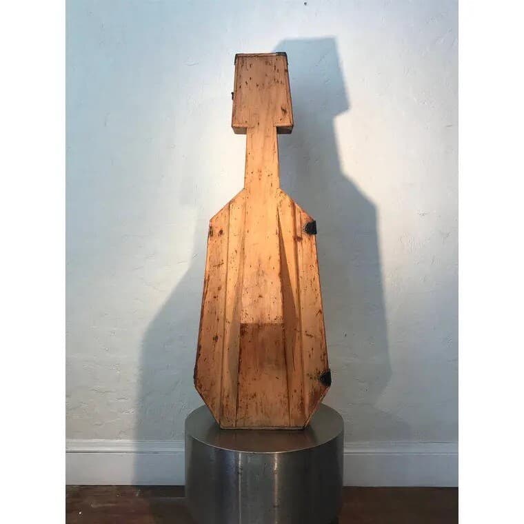 Early 20th Century Antique Modernist Cubist Sculptural Cello Case 3