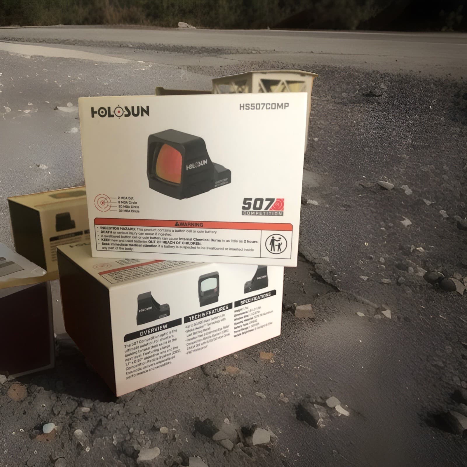 Holosun HS507COMP Multi-Reticle  Aluminum Shake Awake Red Dot NEW 2