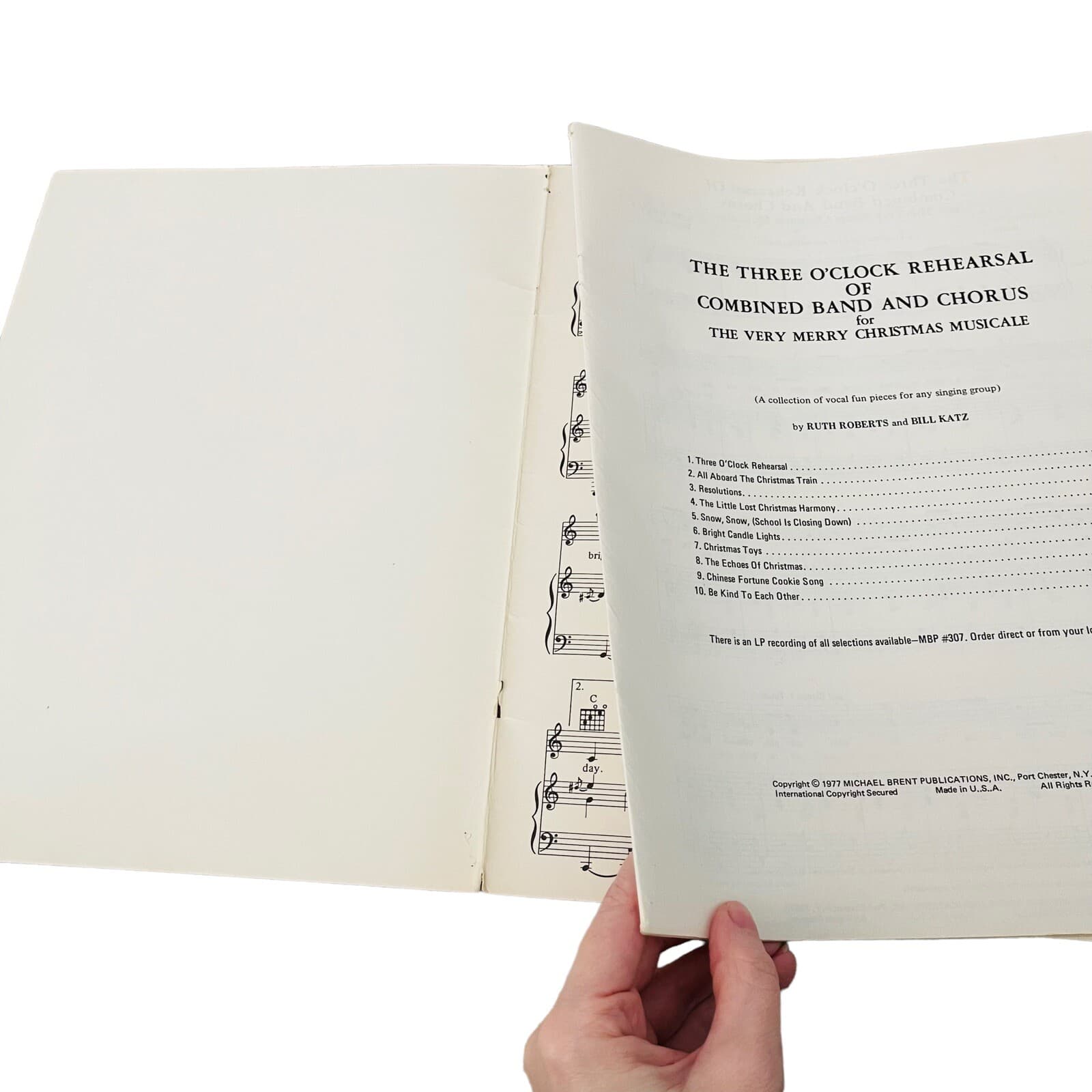 The three o'clock rehearsal merry Christmas musicale Songbook Sheet Music 1977 2