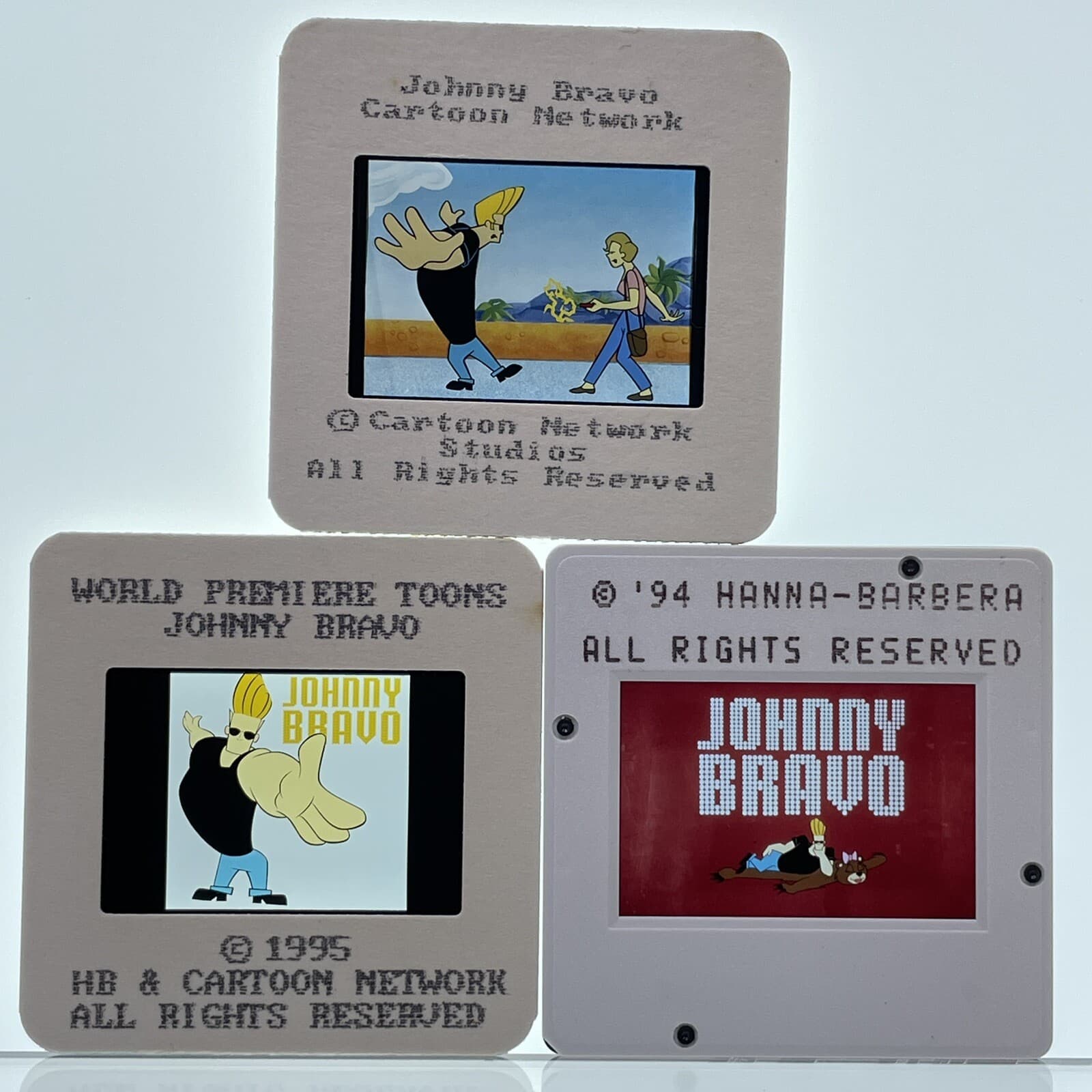 Johnny Bravo 35mm Slides Animated TV Series Publicity Promo Vtg Lot of 3