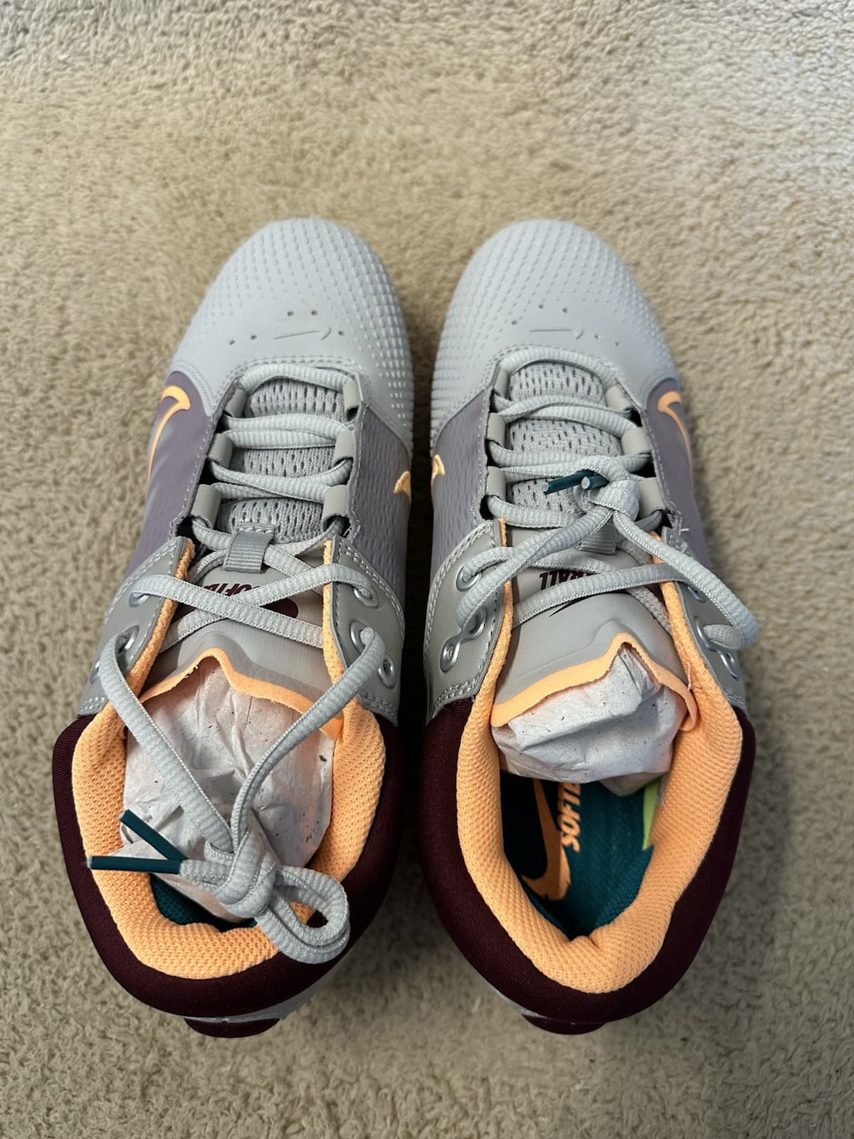 Nike Hyperdiamond 4 Elite Softball Shoes' Cleats CZ5917-003 Iron Ore Women's 8 5