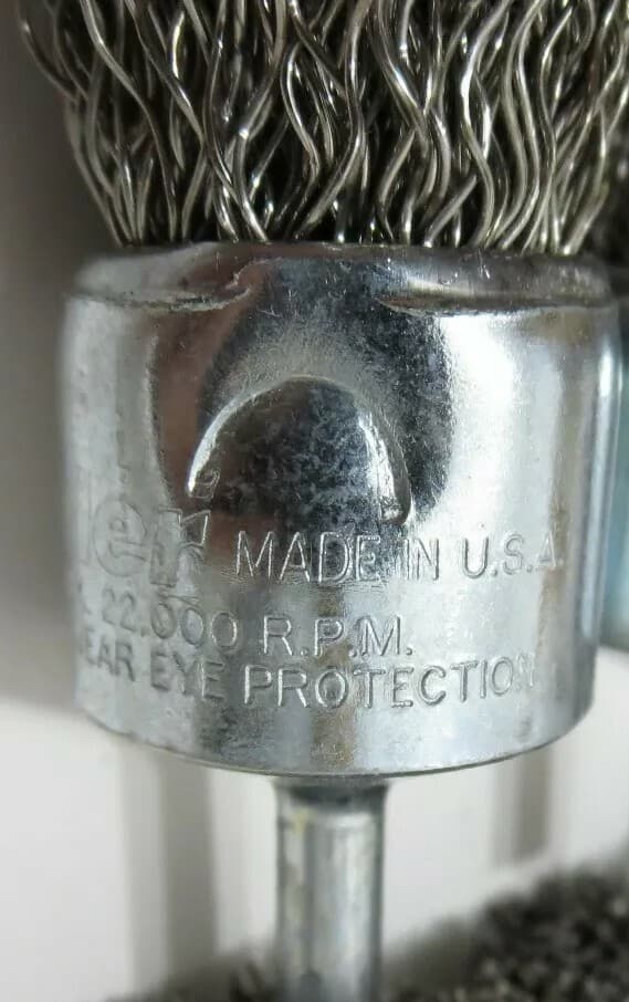 WEILER 10024 1 in .020 Stainless Steel Crimped Wire End Brush Made in USA 3