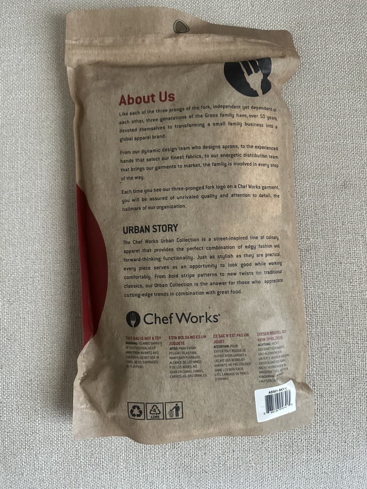 NEW! Genuine Chef Works Berkeley Bib Sky Blue Apron & Suspender Set Sky Blue 3