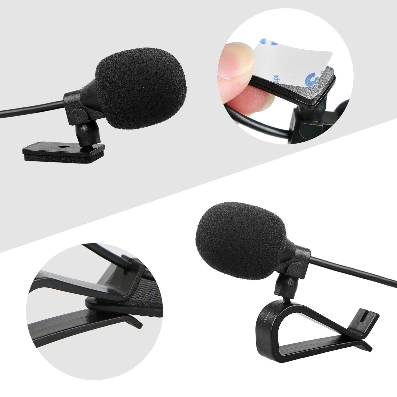 3.5mm Car Stereo External Microphone For Bluetooth Enabled Stereo Radio GPS DVD 2