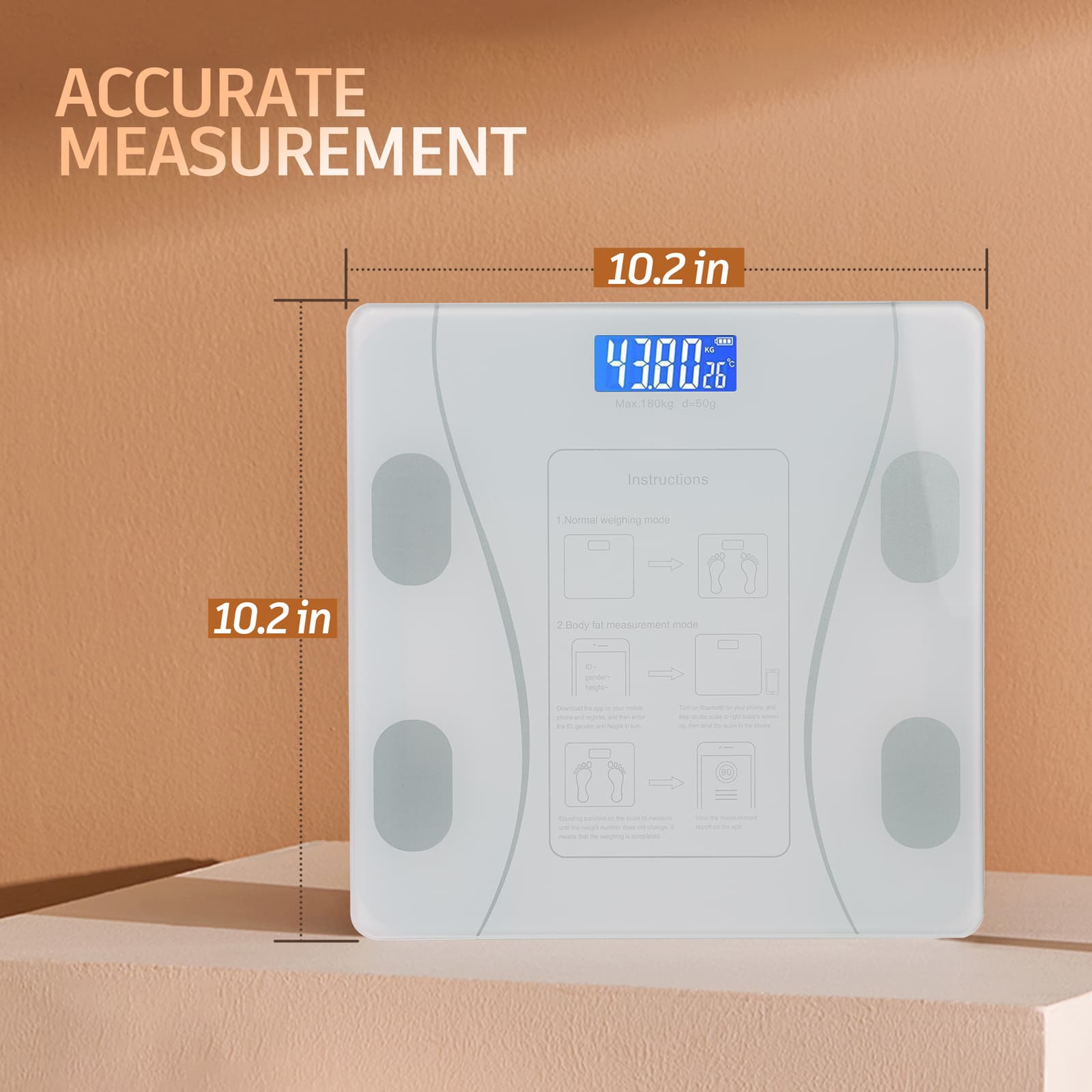 Smart Scale for Body Weight BMI Bluetooth Body Fat Scale Digital Bathroom Scale 2