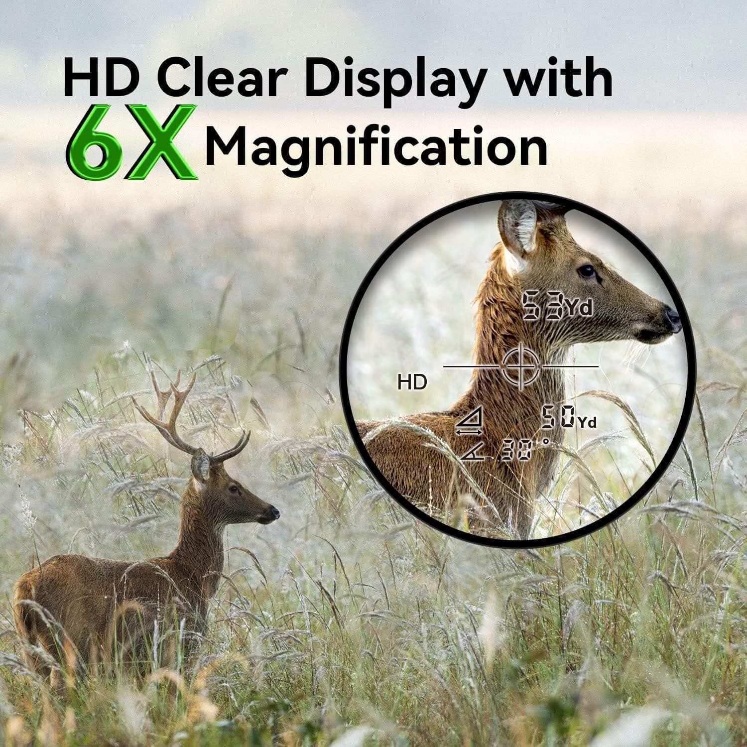 Mileseey 800 Yards Hunting Laser Rangefinder, 6.5X Rangefinder for Bow Hunting 2