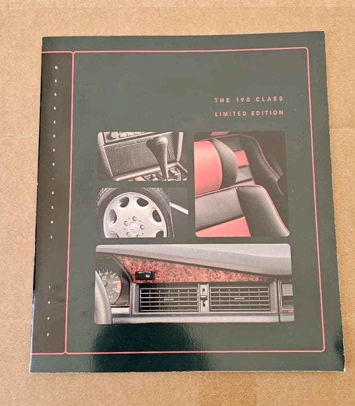 1993 Mercedes Benz W201 190E 2.6 Limited Edition Sales Brochure Catalog