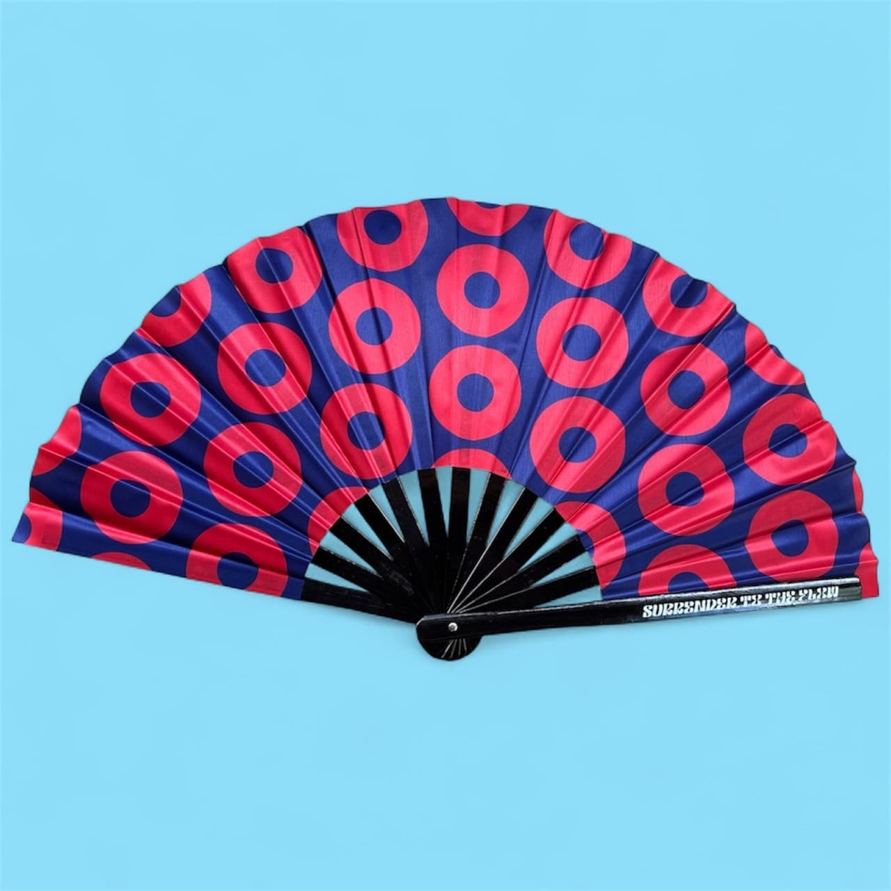 Donut Hand Fan Large - Blue Red