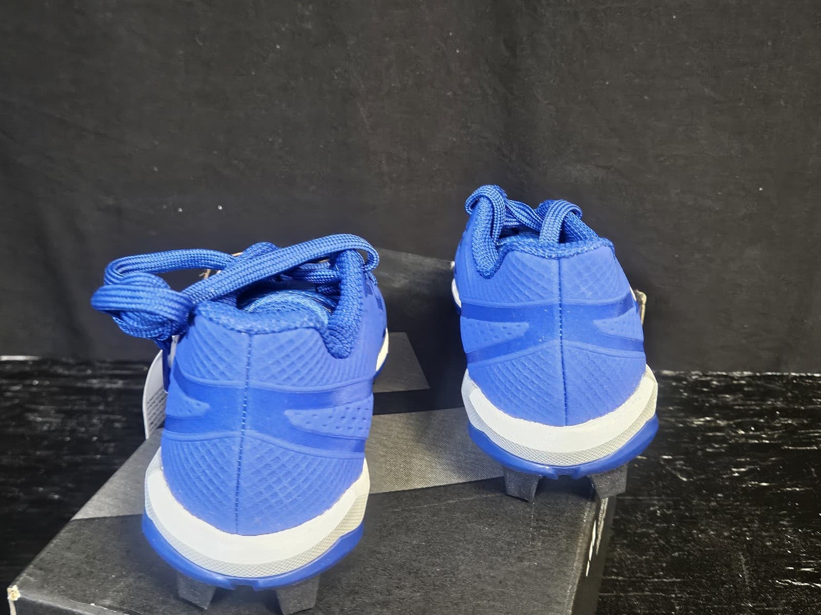 Adidas Icon 8 MD K Baseball Shoes Kids 10K Royal Blue White Cleats IG7203 New 6