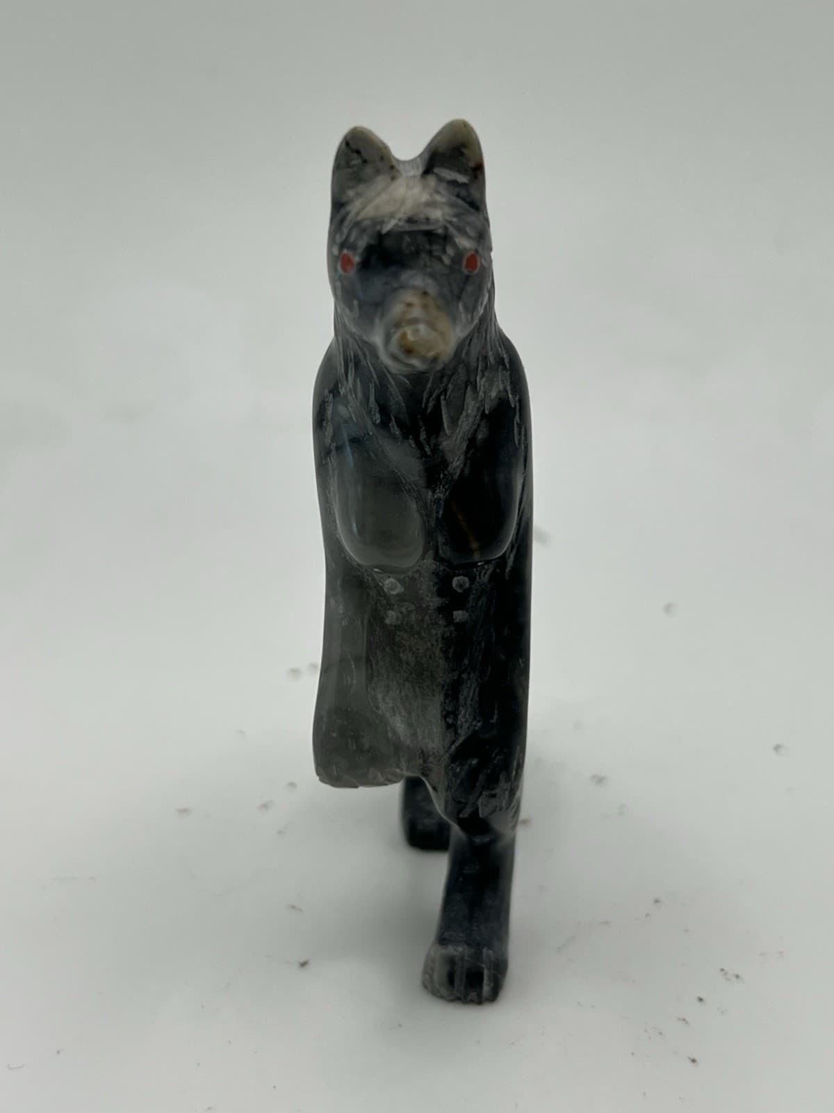 Zuni Wolf Woman Fetish by Cody Nastacio *NEW* Picasso Marble F5080 2