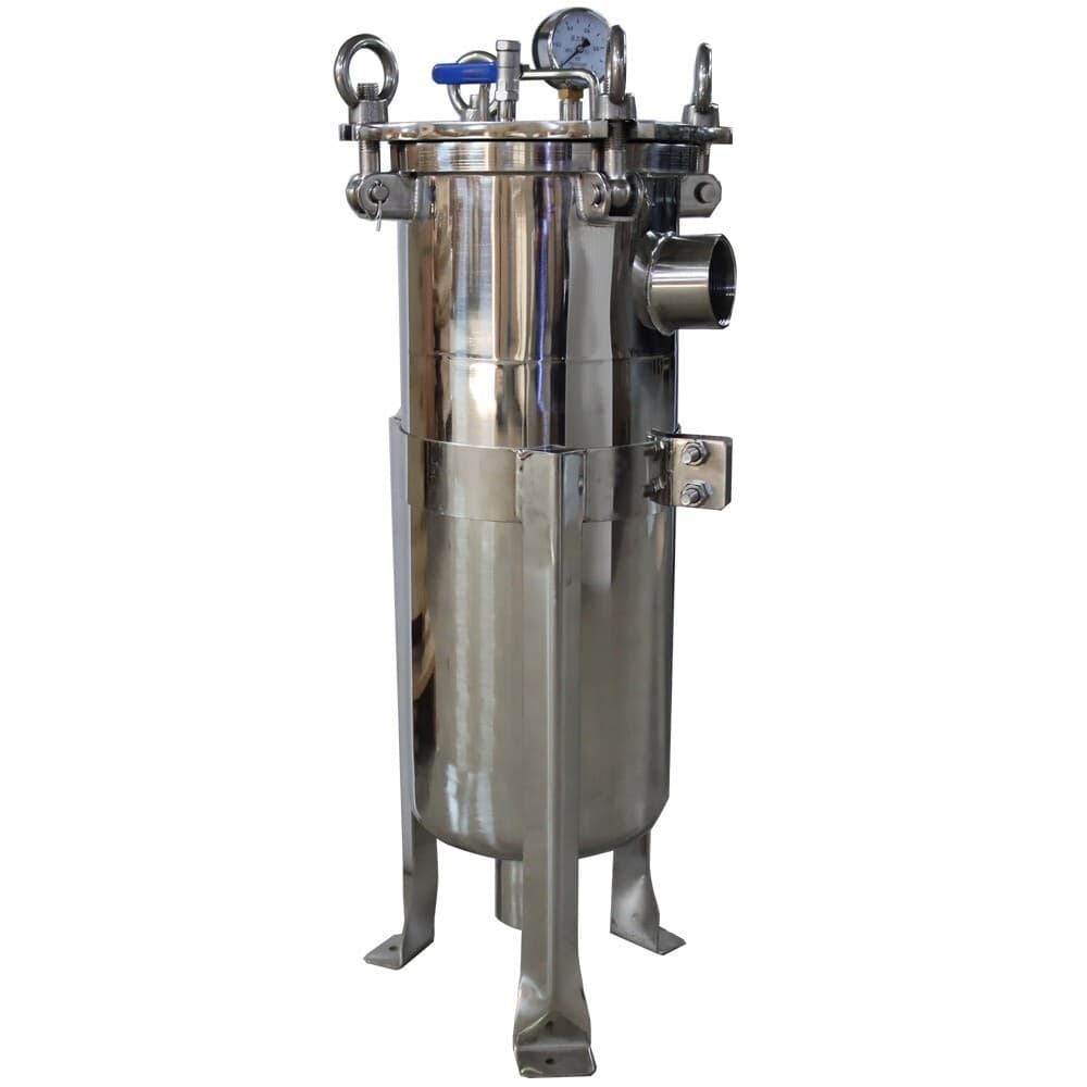 1# Bag Filter Stainless Industrial Filtration Filter2" NPT In/Out 120 psi 0.25㎡ 3