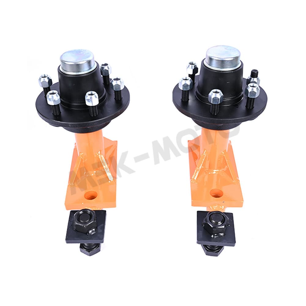 Pair 6x 5.5 Lug 8000lb Superior Shipping Container Wheels, Bolt-on Spindle Kit 2