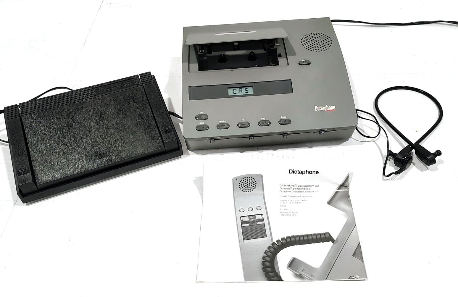 Dictaphone 2742 ExpressWriter Standard Cassette Desktop Voice Processor Read
