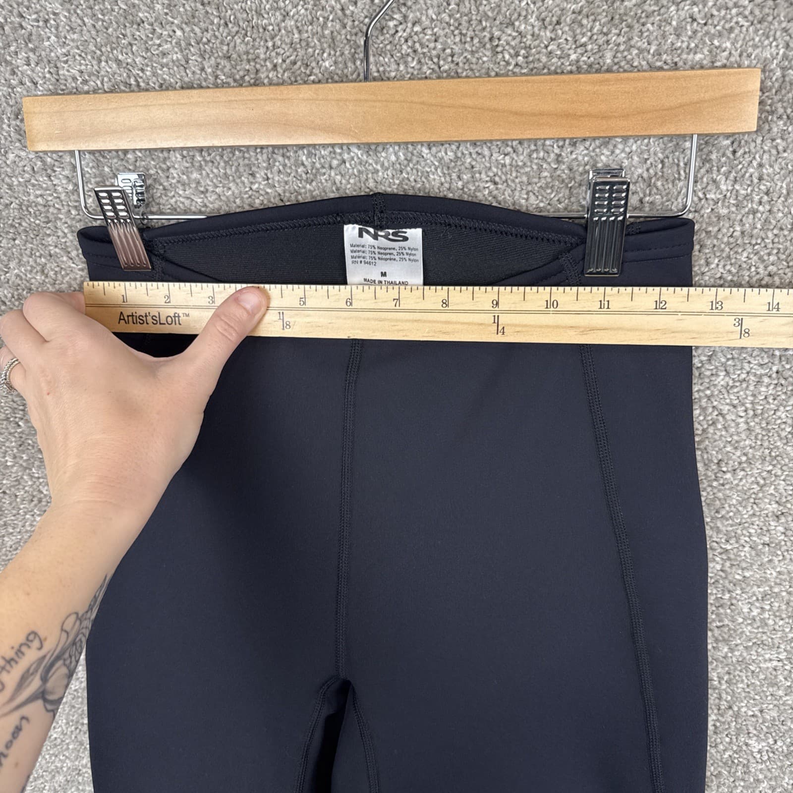 NRS Hydroskin G3 Titanium Wetsuit Pants Size M Scuba Neoprene Black 4