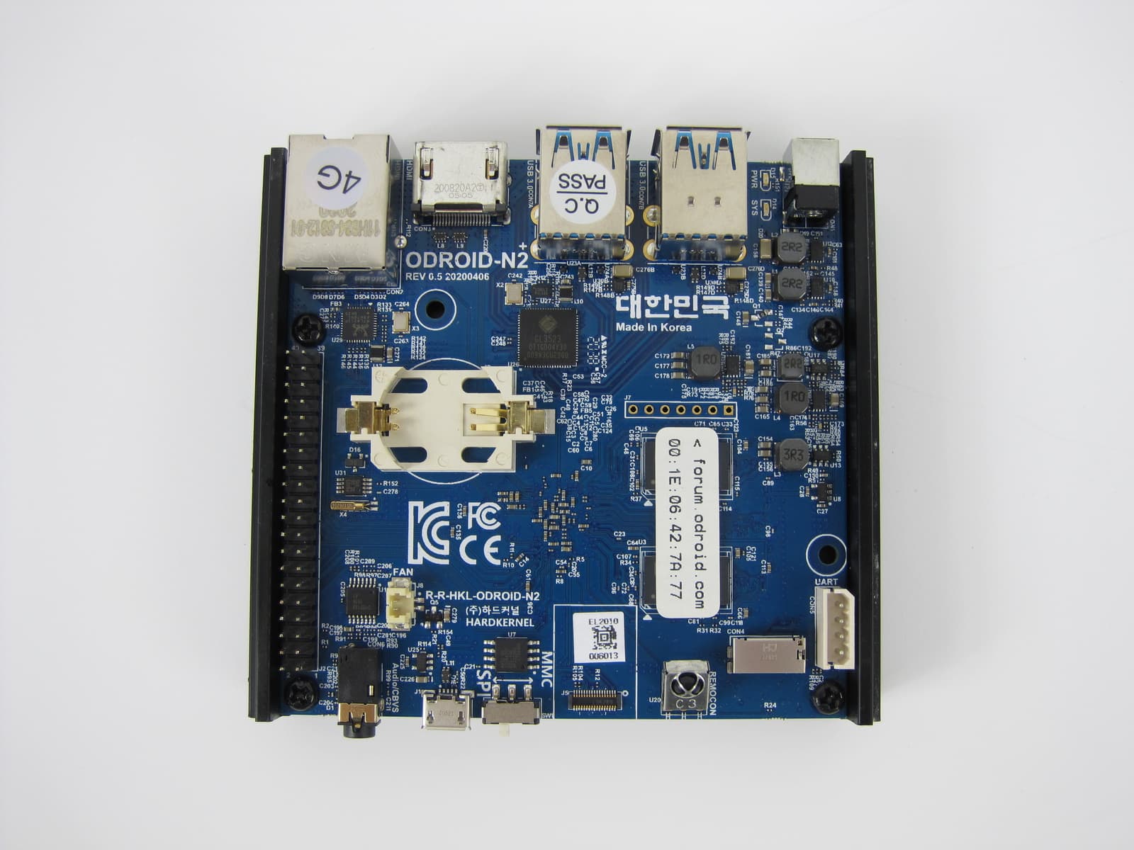 Lot of 5 - ODROID-N2+ Hardkernel 4GB DDR4 w/ PoE Splitter 2