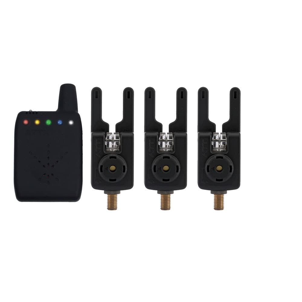 Gardner ATTa Underlit Bite Alarms & V2 ATTx Receiver Set of 3 - Carp Fishing Kit