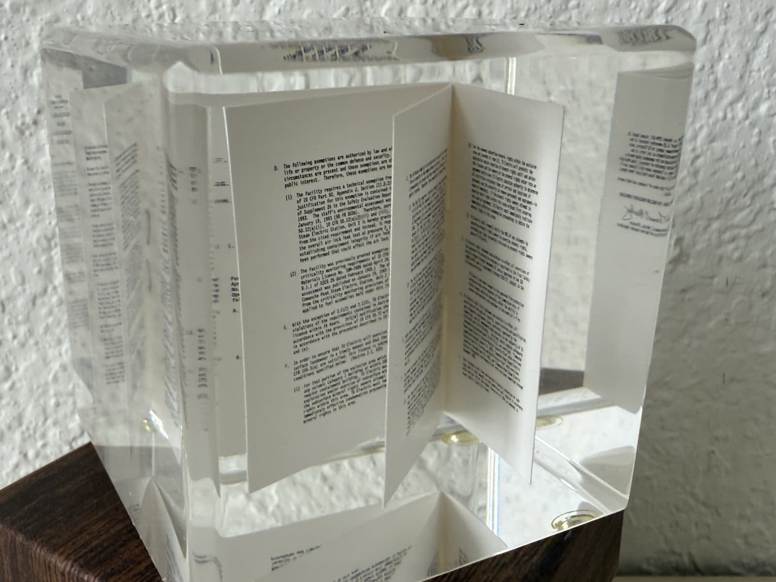 U.S. Nuclear Regulatory Commission Power Plant Texas Paperweight 2.25” Vintage 4