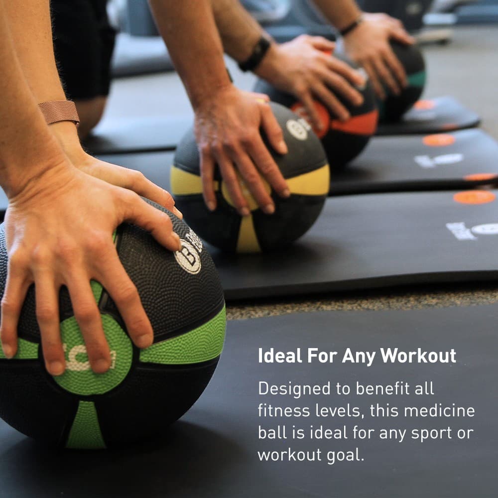 Body Sport Medicine Ball, 6 lb., 26.2-Inch Circumference, Green/Black 2