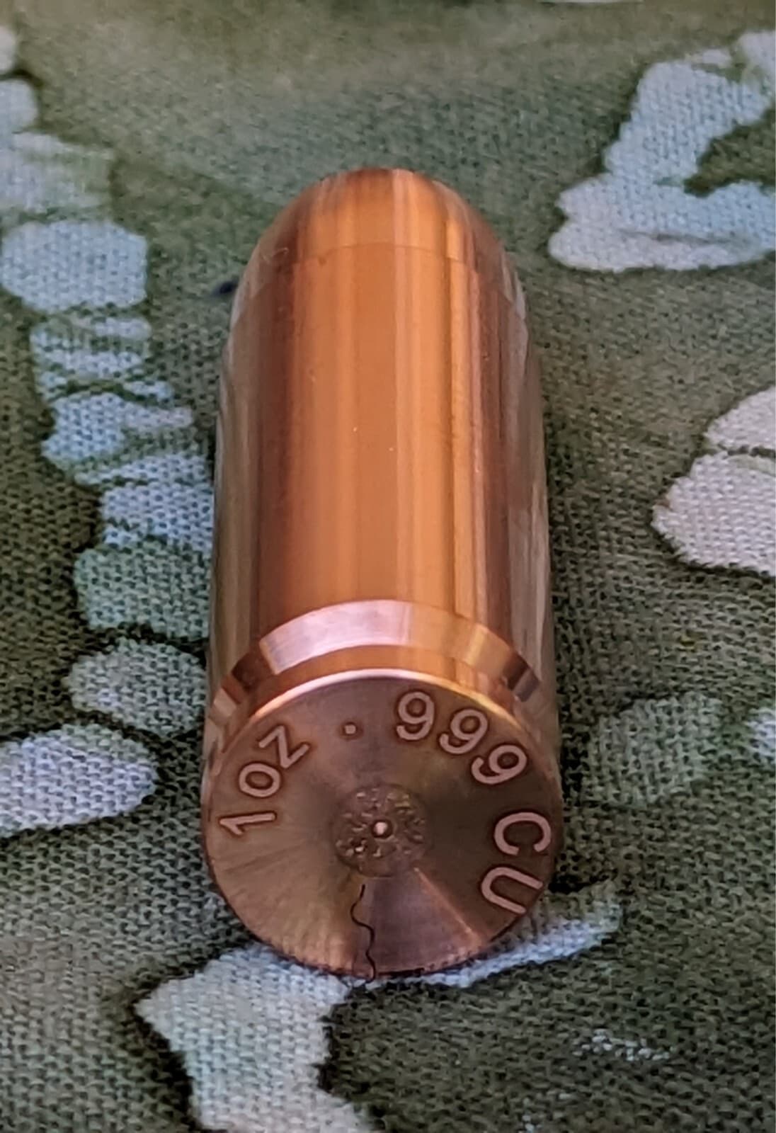 Copper Bullet .45 Caliber INERT .999 Bullion 1 Ounce Paperweight Desk Office WOW 4