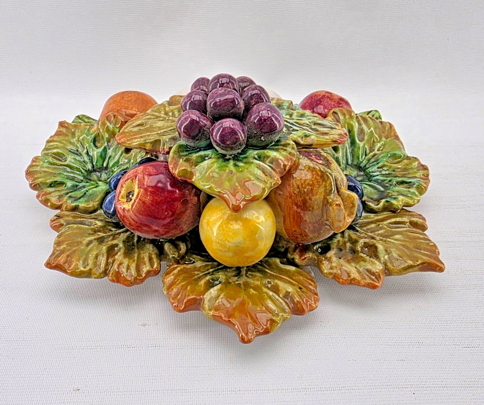 Bacchus Terra Cotta Face Mask Wall Plaque Wine God Harvest Season 3