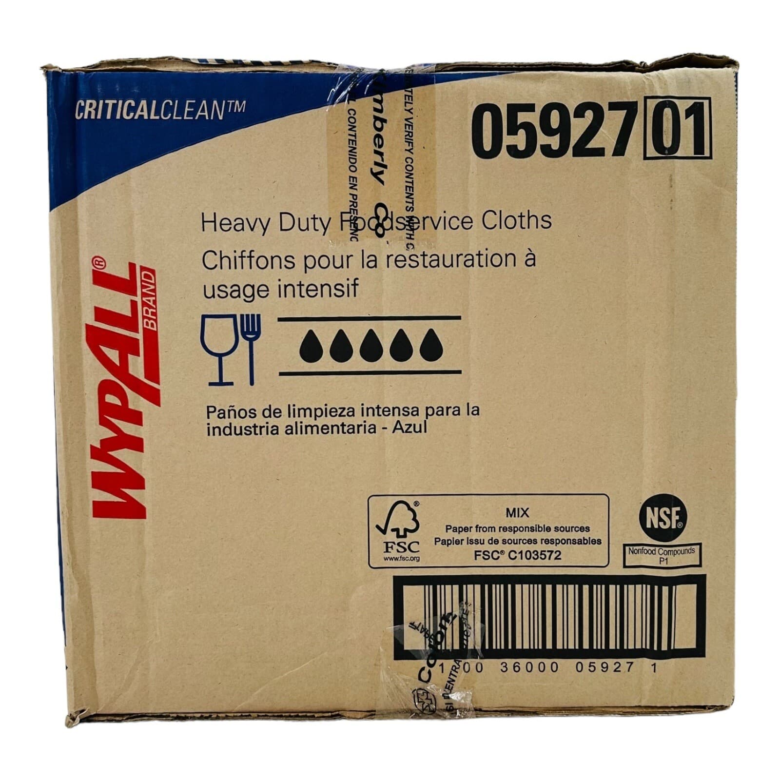 300 Cloths Wypall Critical Clean Foodservice Cloths 23.2" x 12.2" Exp.11/2028 2