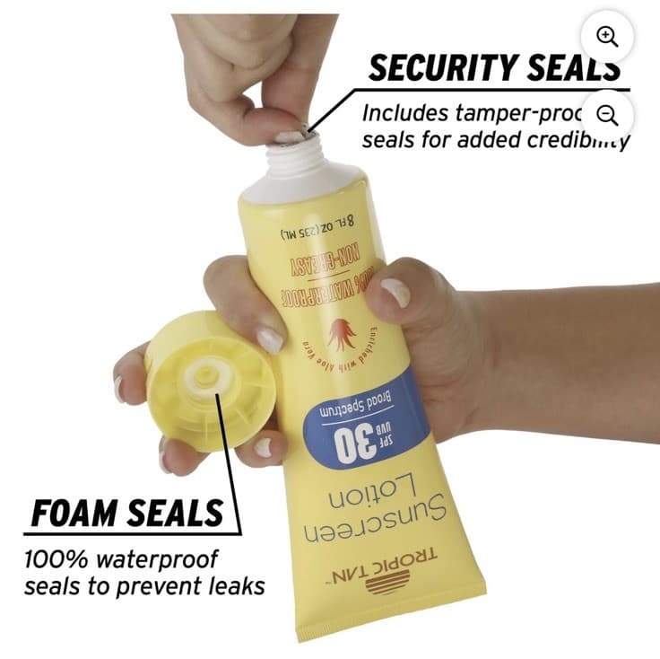 GoPong Tan Hidden Sunscreen Tube Bottle Alcohol Flask Smart 2 Pack NEW FREE S&H 4