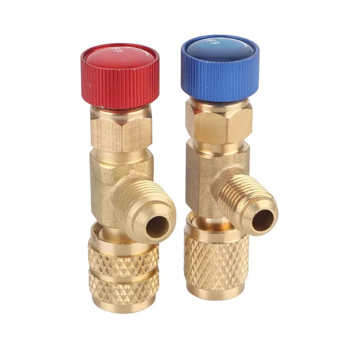 2PC Refrigerant Service Charging AC Adapter For R410 R22 1/4" 5/16" Liquid Valve 6