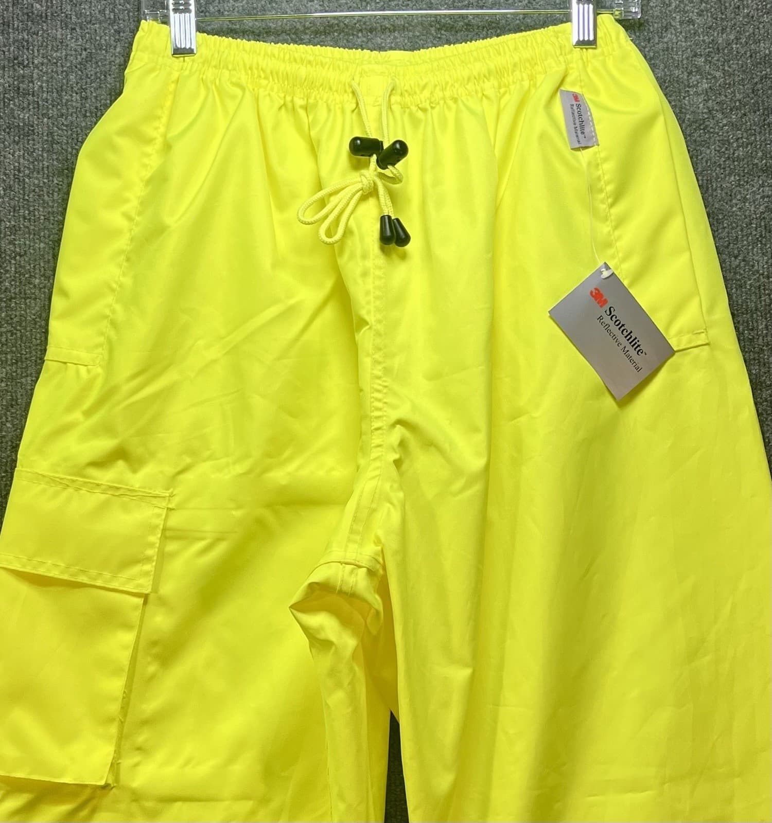 Ergodyne GloWear 8915BK Hi Vis Rain Pants Lime Black Class E Mens Large NWT 3