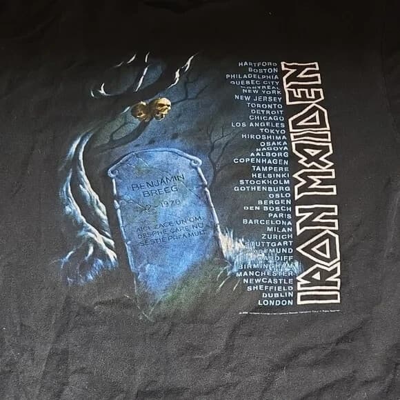 Vintage Iron Maiden 2006 Benjamin Breeg Concert Tee 2