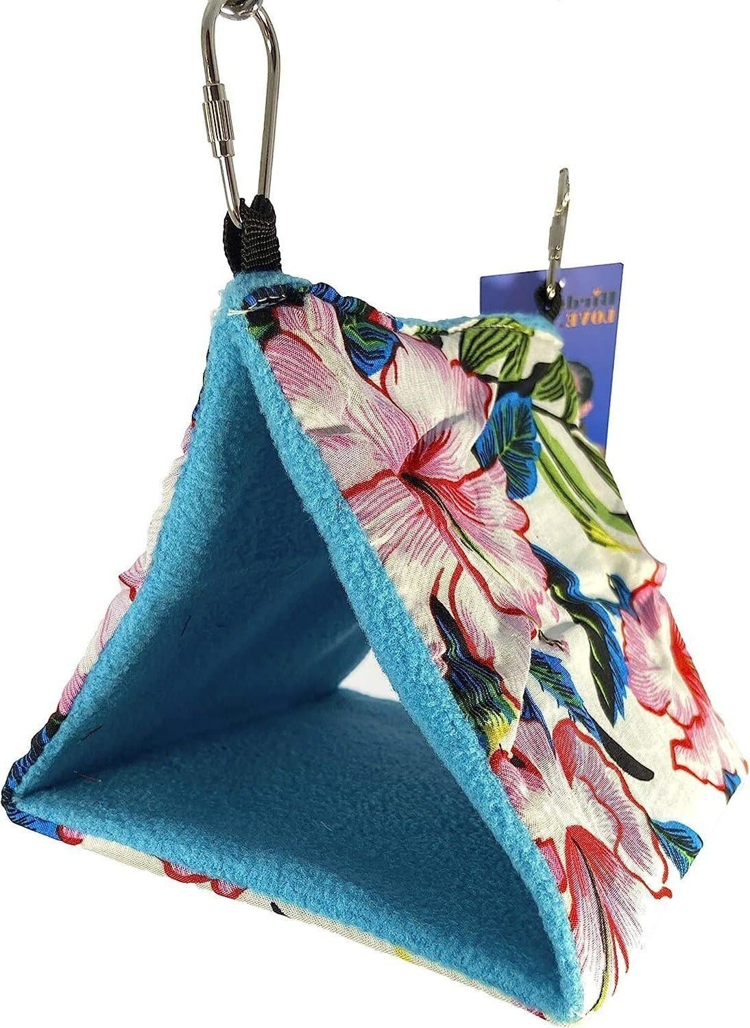 Birds LOVE Colorful Hanging Hammock Parrot Hut - Warm Bed for Sleep & Relaxing 3