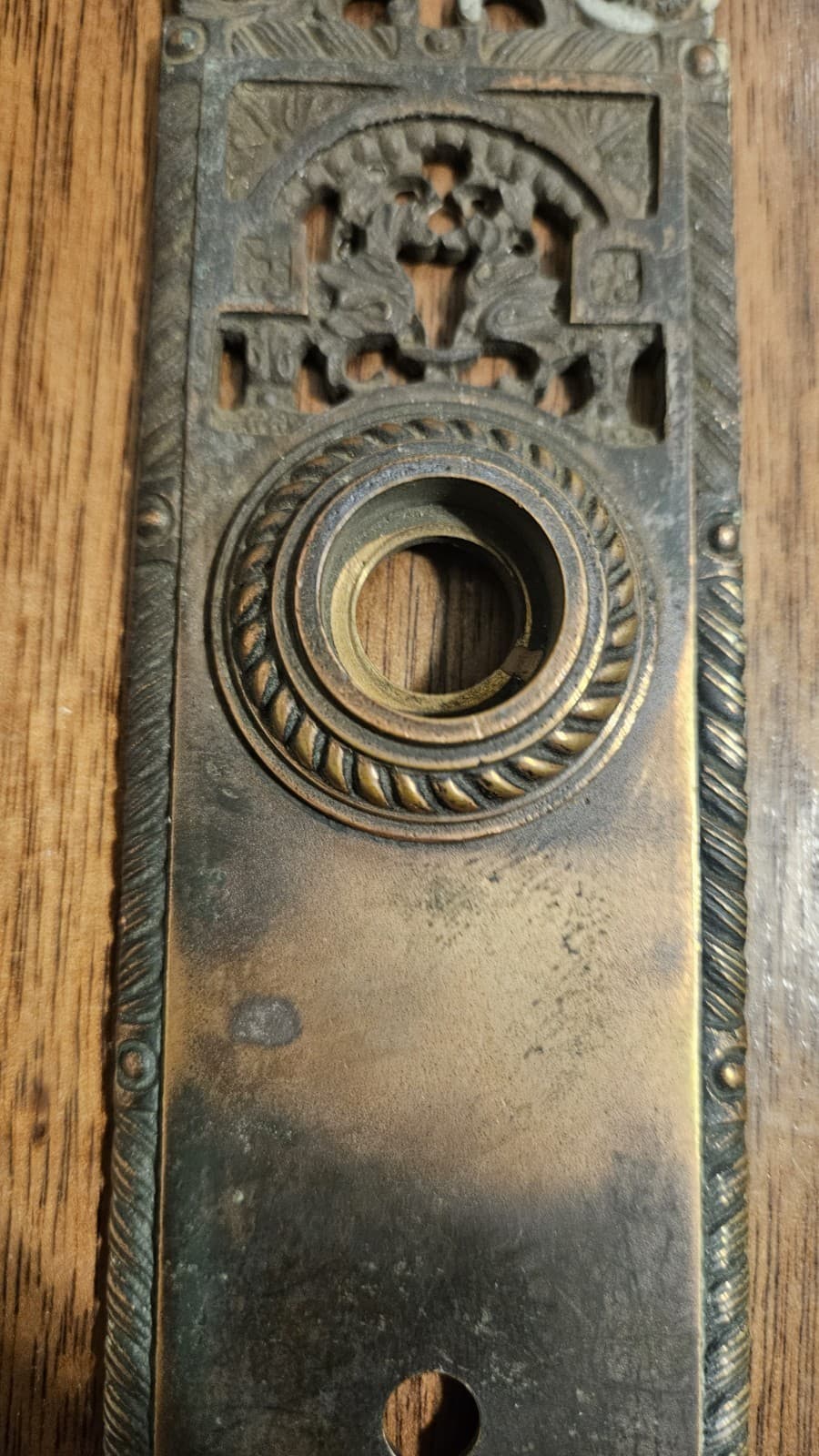 Antique Door Knob Back Plate 1895 Corbin St. Cloud 1890 Pierced H-43000 Rare 4