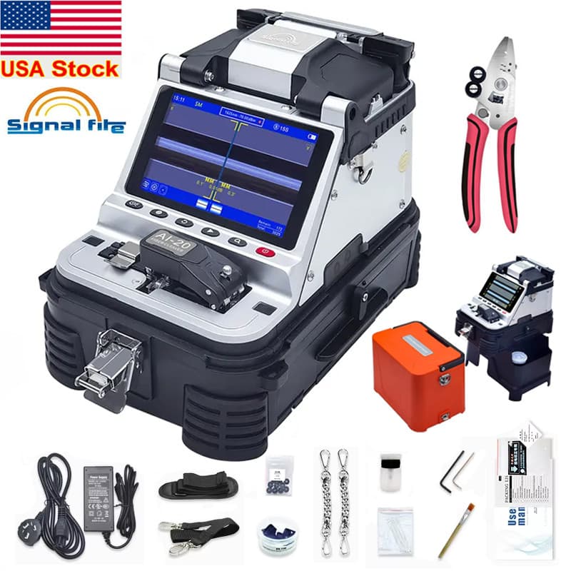 Signal Fire AI-20 6s Fiber Optic Fusion Splicer W/one step Cleaver+Toolbox Kit