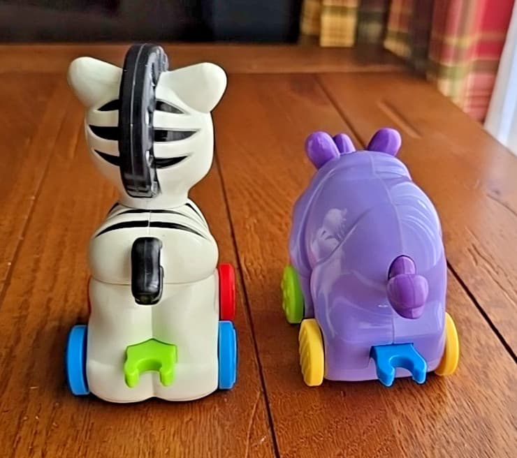 Fisher Price Amazing Animals Baby Train Giraffe Zebra on Wheels Replacement Toys 4