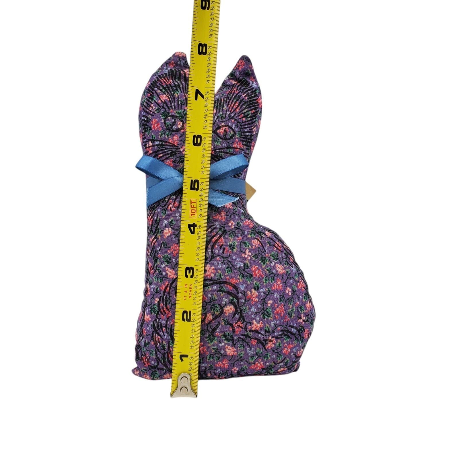 VTG Paine's Genuine Balsam Fir Products 8" Purple Floral Cloth Sachet Calico Cat 2