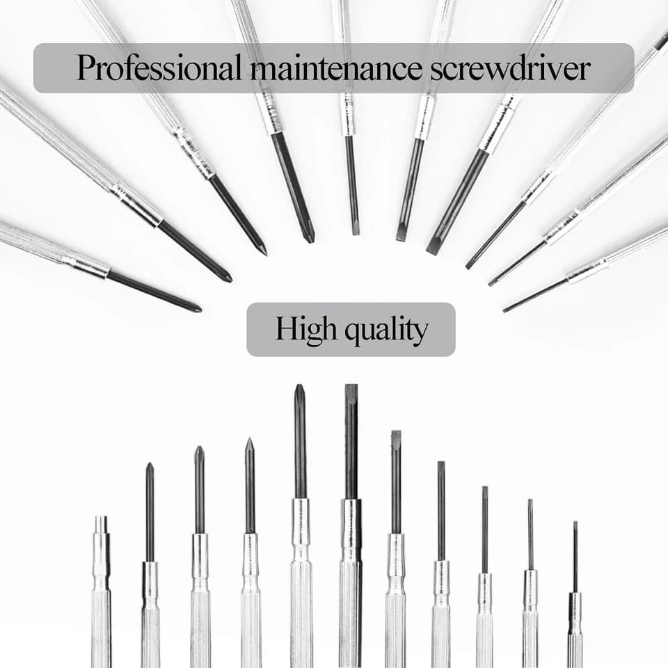 11PCS Small Precision Screwdriver Set Mini Screw Driver Set Kit 6 Different Size 2