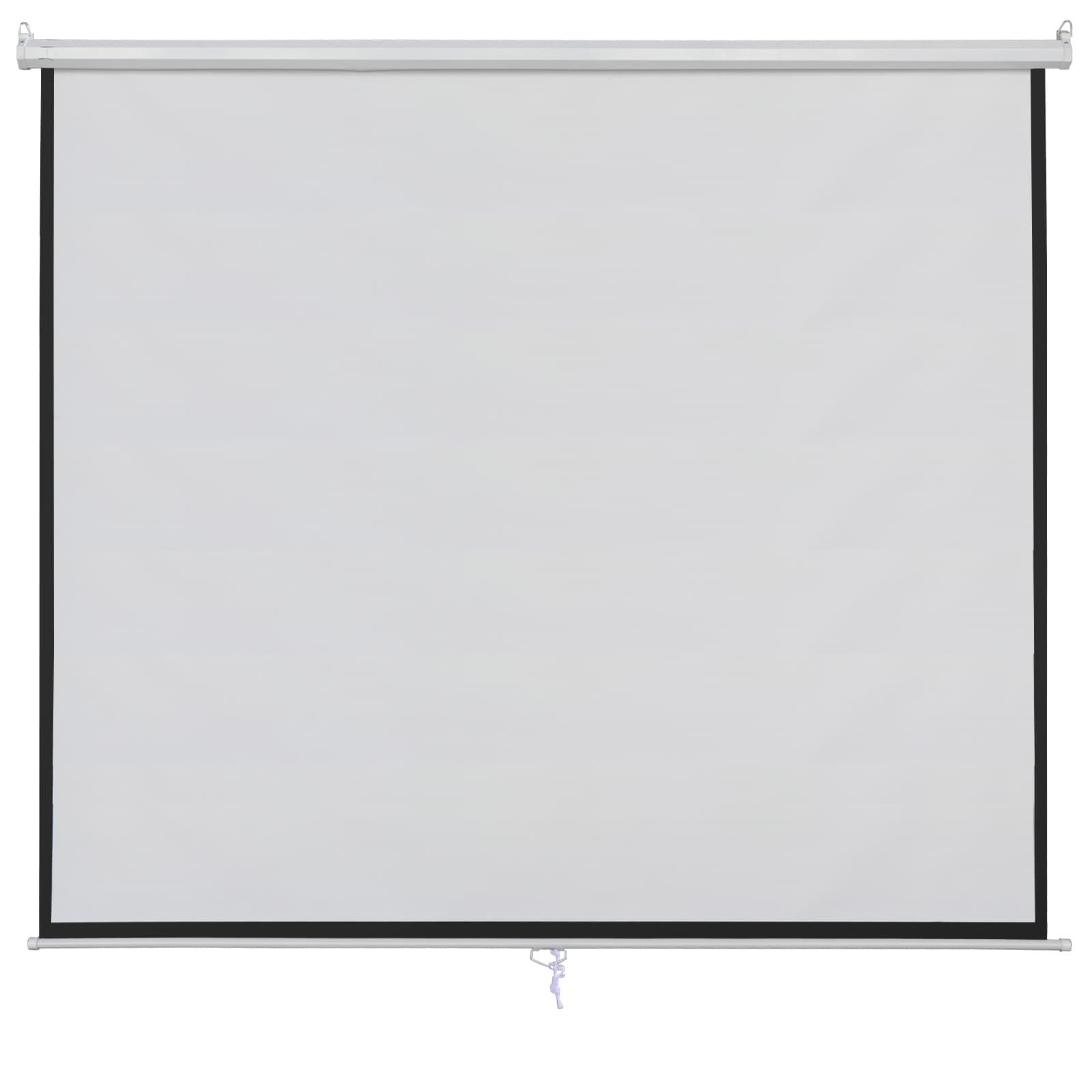 Manual Pull Down 100 Inch 16:9 Projector Projection Screen Home Theater Movie 3