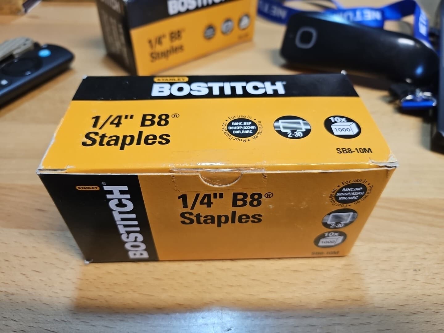 Bostitch B8 PowerCrown Staples 0.25" 10000 Total in 10 Separate 1000 Count Boxes 3