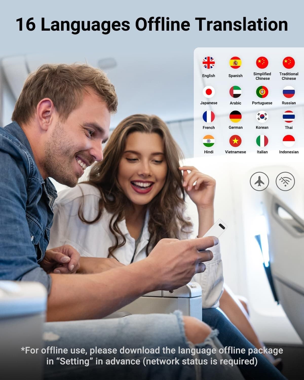 Language Translator No WiFi Needed Two-Way Real Time Voice Translation 144 Langs 3