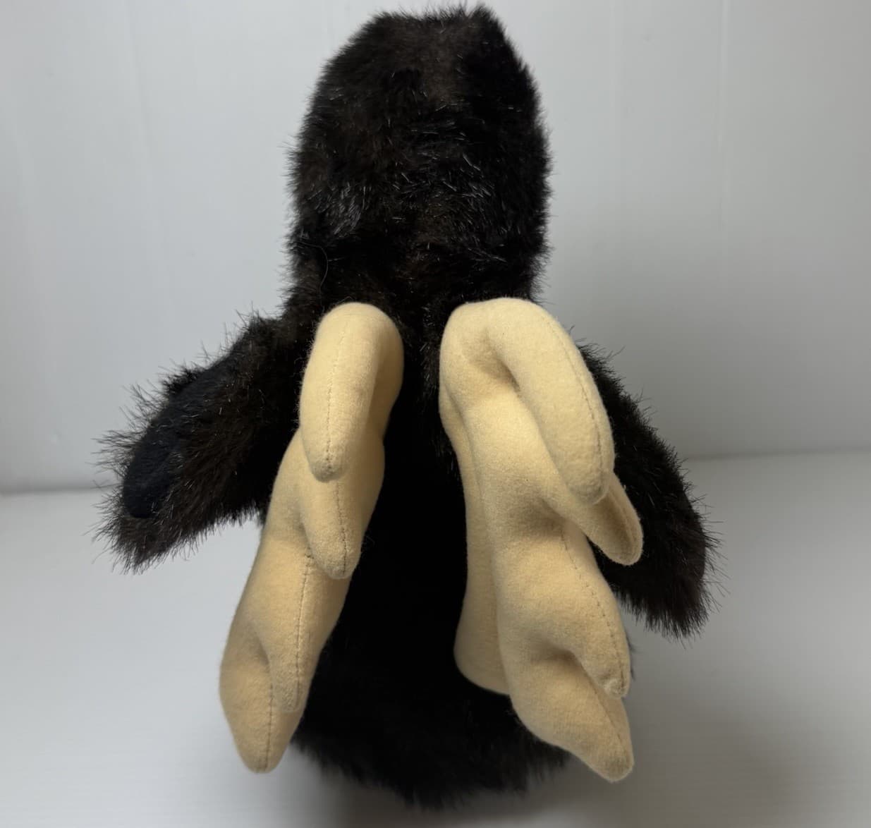 Wildkin Moose VTG 1989 Realistic Plush Large Hand Puppet faux fur  tan antlers 3