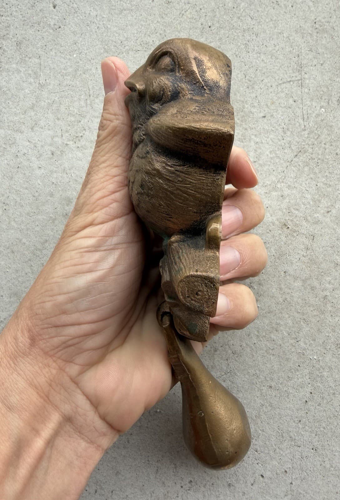 VINTAGE HEAVY SOLID BRASS 2.25LB. BIRD DOOR KNOCKER GEORGE CARRUTH 1991 4