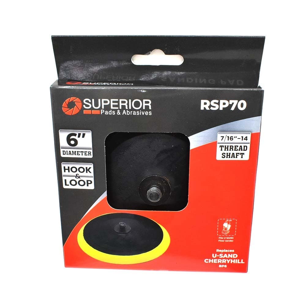 Aftermarket 6 Inch Dia Hook & Loop Sanding / Backer Pad with 7/16 Inch -14 Mount 6