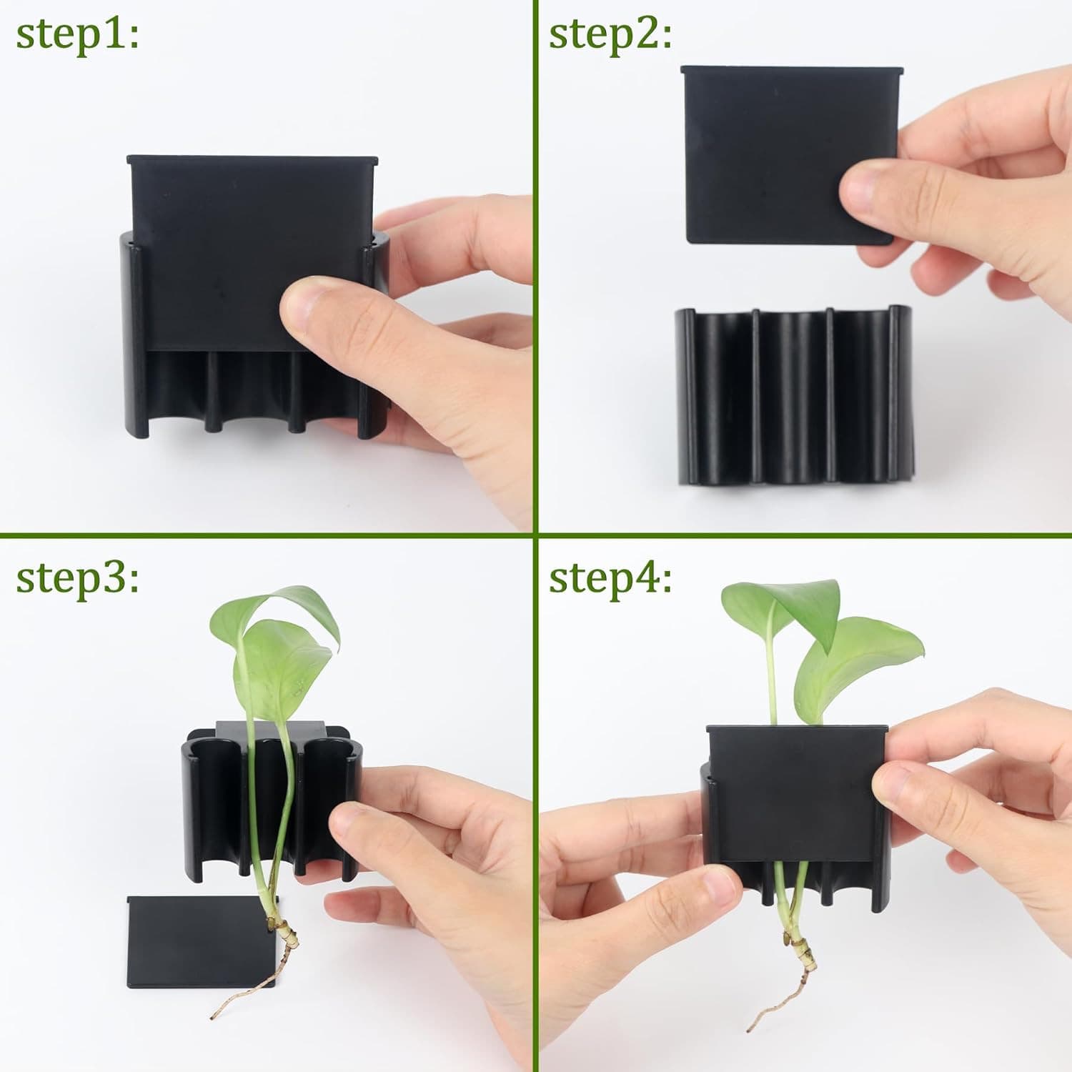 2Pcs 3 Holes Upgraded Aquatic Plant Cup Aquarium Plant Holder for Tank, Hanging 4