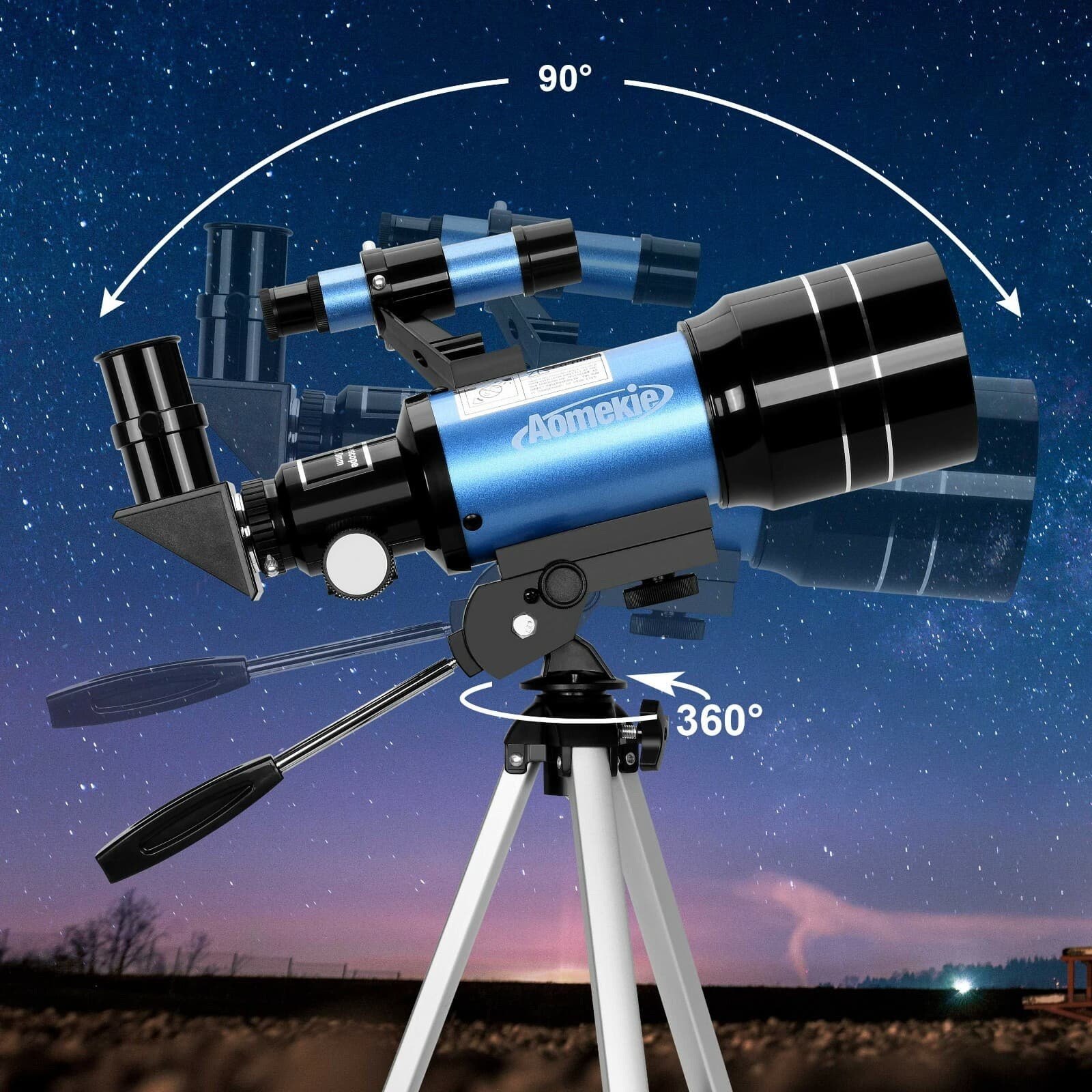 300mm Astronomical Telescope 150X with Phone Adapter Barlow Lens for Kids Gift 3
