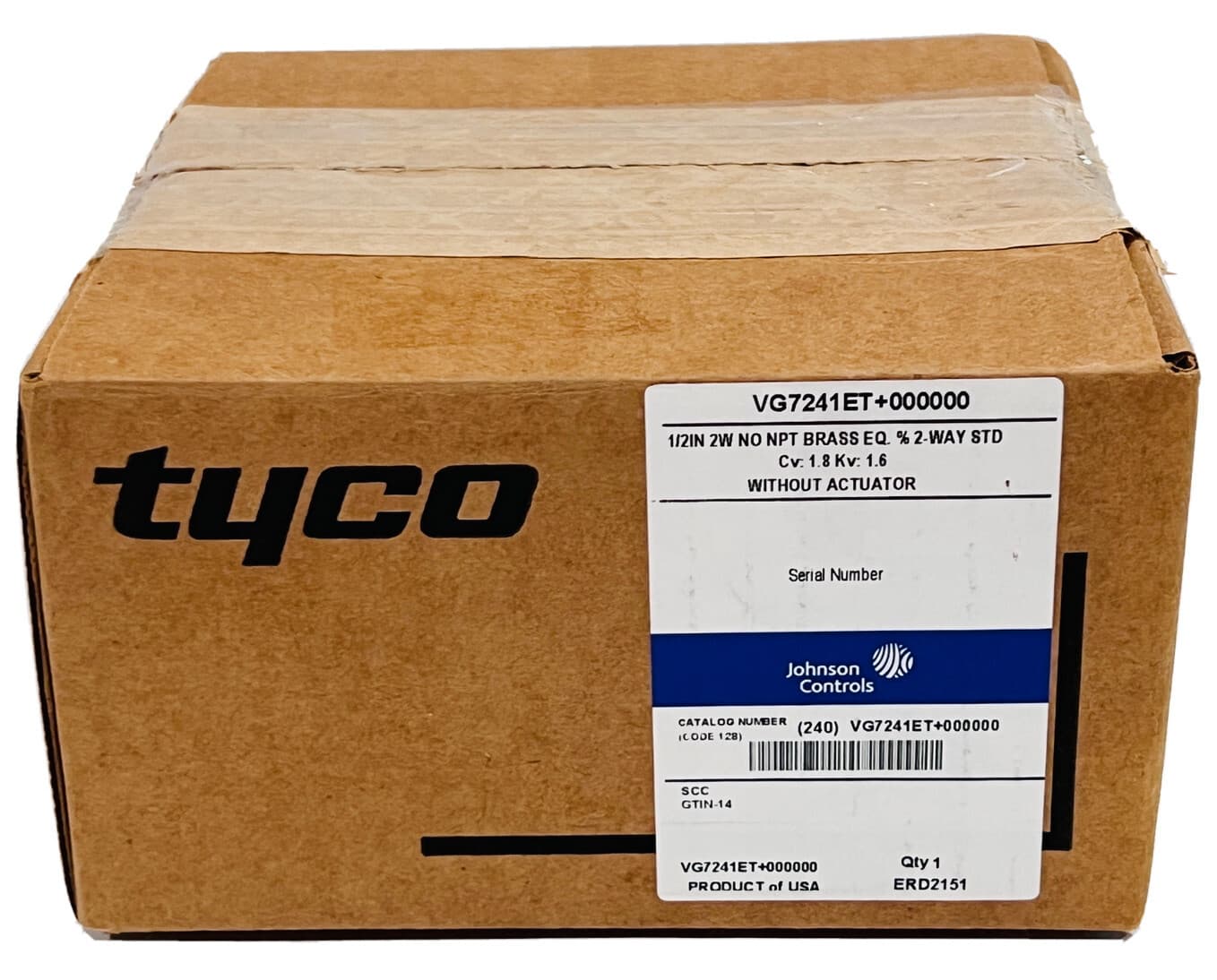 Johnson Controls 1/2" Bronze Valve Body Less Actuator, Normally Open - VG7241ET 4