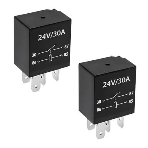 2 PCS 4 Pin Car Starter Relay, 24V 30A Multi-Purpose Automotive Relays, 2PCS 2