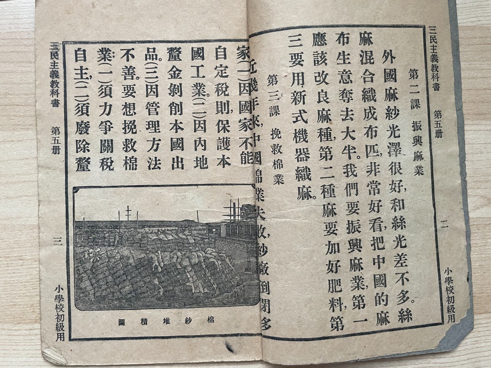 Orig. 1929 China School Textbook The Three People's Principles KMT Chinese Book 4