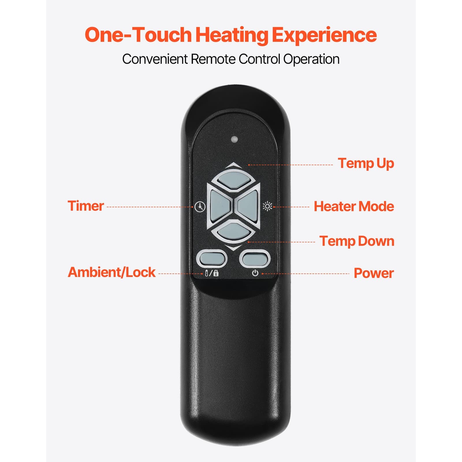 Uimoso 1500W Electric Infrared Space Heater with LED Display and Timer Settings 6