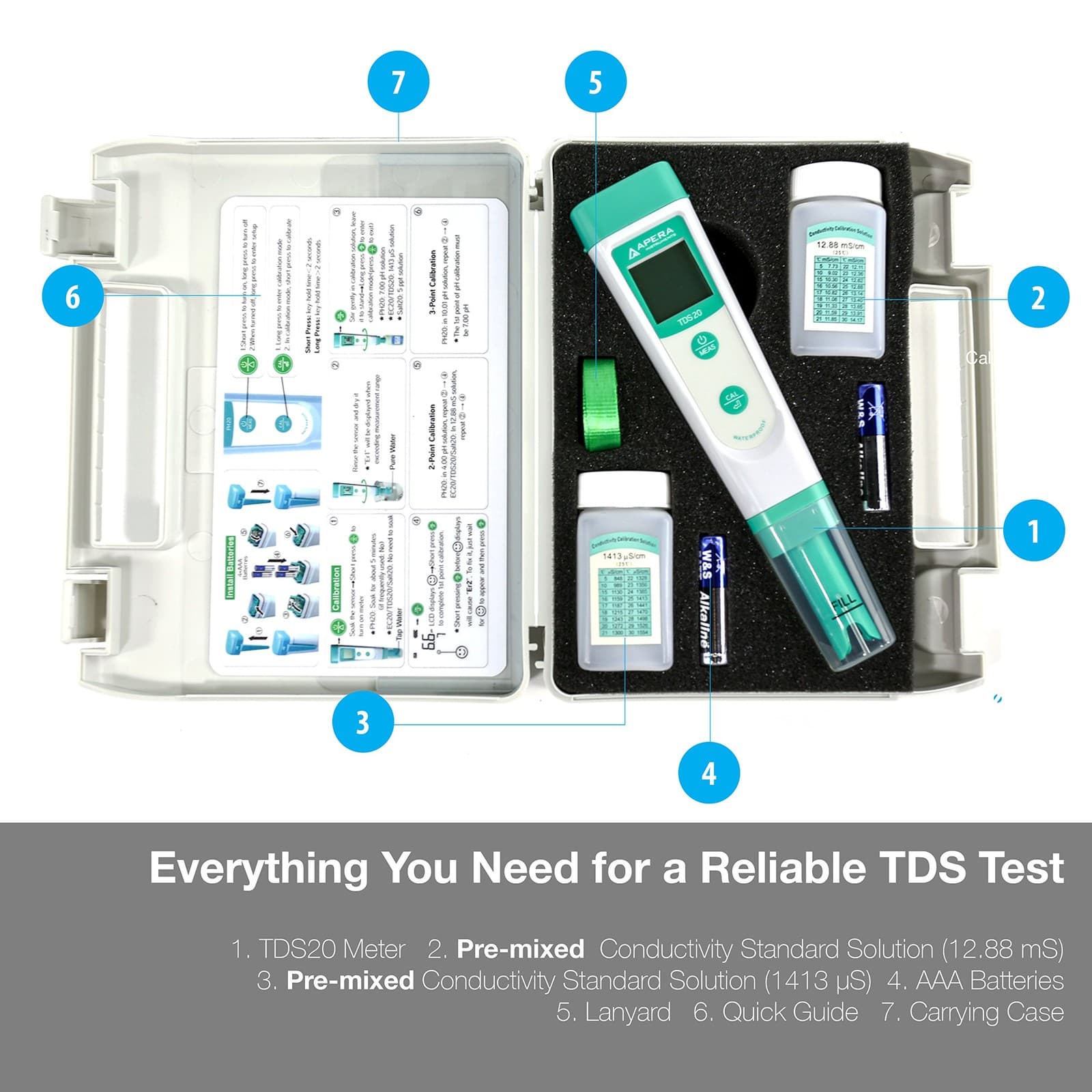 	Apera Instruments AI213 Value Series TDS20 Waterproof TDS Pocket Tester kit	 3