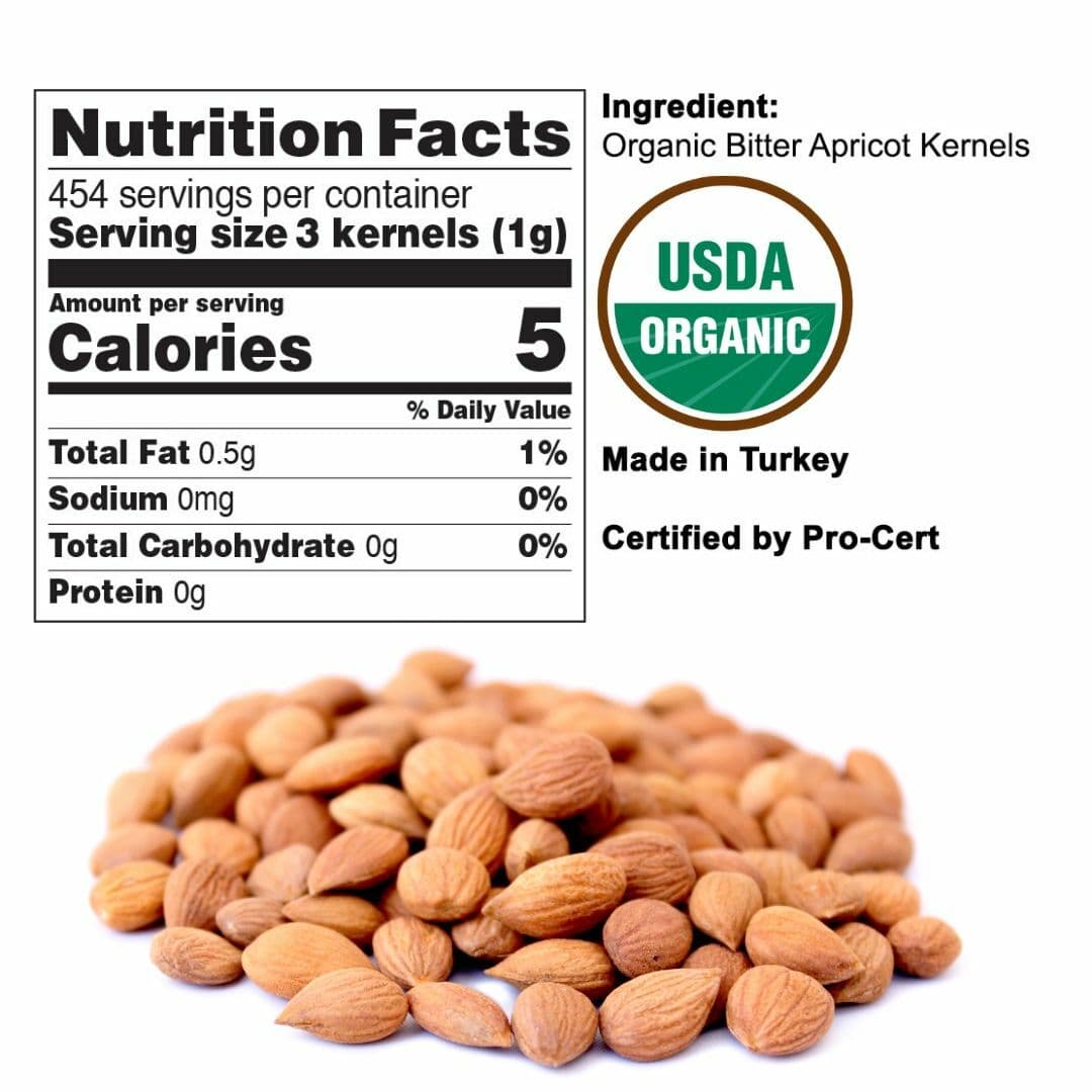 Bitter Apricot Kernels Organic Raw (1 LB) USDA Organic Certified - Turkey 3